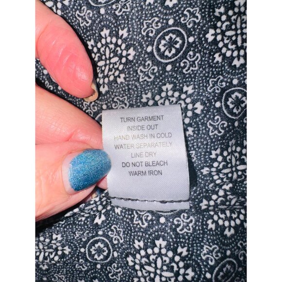 Anthropologie Uncle Frank Sleeveless Boho Embroidered Dress M Cottage Core Black - Picture 11 of 11